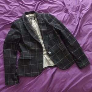 Zara Basic Glen 534 Made in Morocco 170/88A Size M Blazer